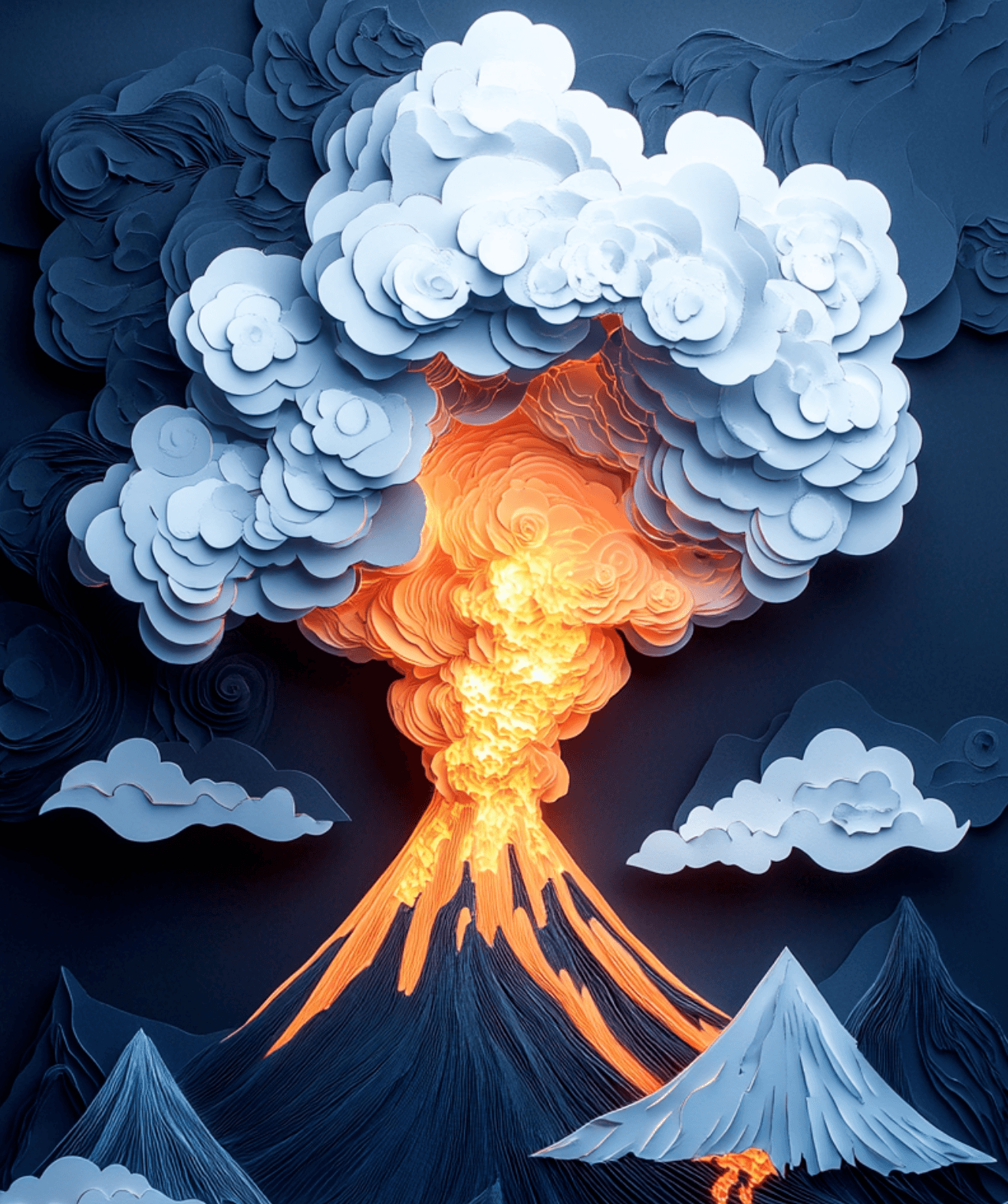 Selección oficial de prompts de Midjourney: Volcanic Eruption, Void Steed, Abstract Art, Raindrops, Doomsday Knight, Giant Waves, Little Girl, Legendary Metropolis, Monster Airship
